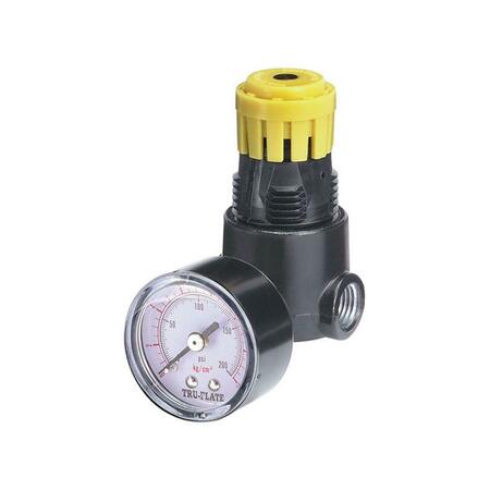 PLEWS 24444 Tru-Flate Mini Pressure Regulator with Gauge 10628